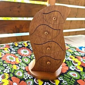 Vintage Handcrafted Wooden Wonky Jewelry/Trinket Box